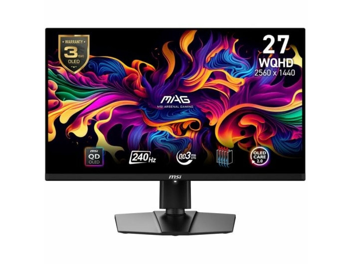 Monitor Gaming MSI MAG 271QPX (Negro - 27" - OLED - Wide Quad HD)