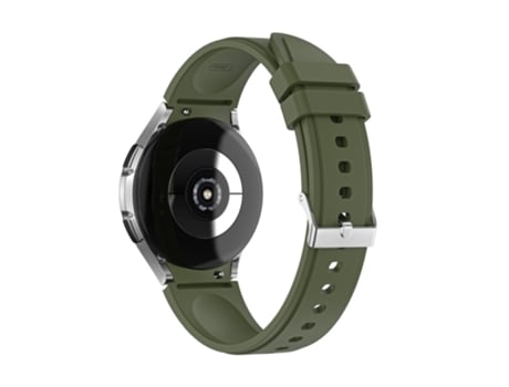 Correa de Silicona ajustable para Samsung Galaxy Watch4 Classic 46mm/Watch4 Classic 42mm/Watch4 44mm/Watch4 40mm - verde oscuro