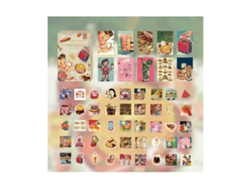 55 Pegatinas De Scrapbooking De Comida Diy Con Patrones Ricos, Snacks Bonitos Y Bebidas Kawaii Para Libretas Y Planificadores