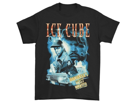 Camiseta ROCKINSTONE Ice Cube AMW Collage ahumado (Algodón - S)