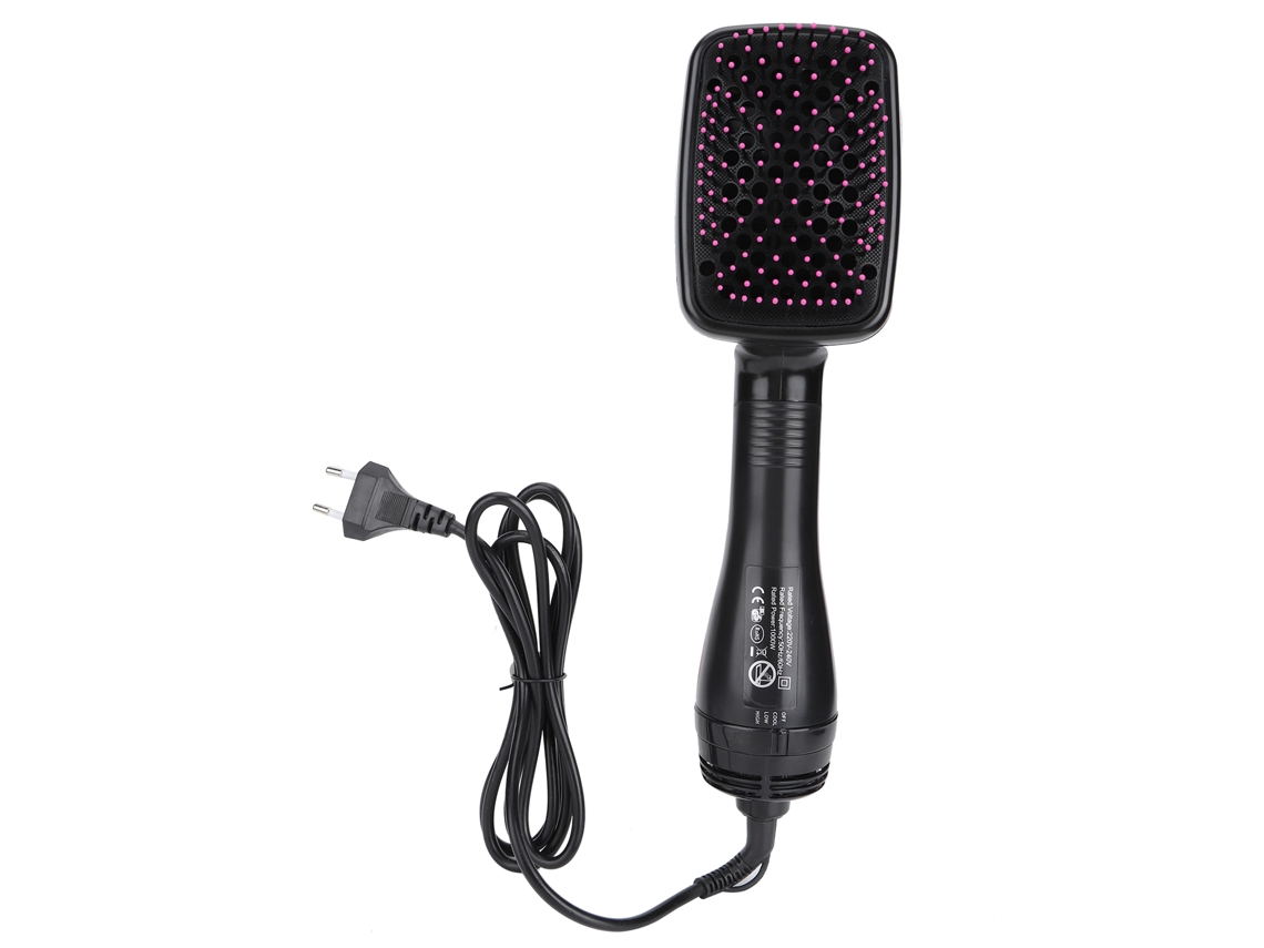 Peine Secador De Pelo 2 En 1, 1000 W, Doble Voltaje, Uso En Seco Y Húmedo, 3 Velocidades, Abs, Negro Y Rosa.
