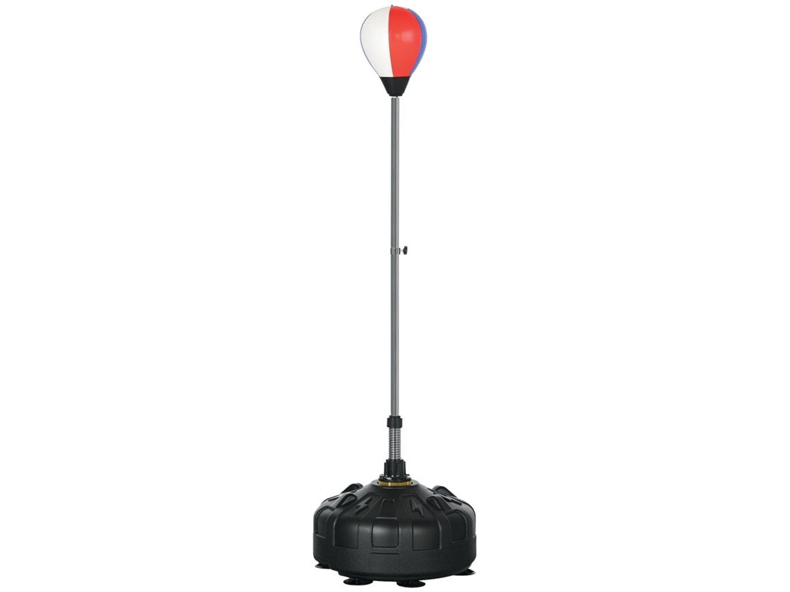 Balón Boxeo 147-165cm Base Recargable Acero Negro Rojo Blanco