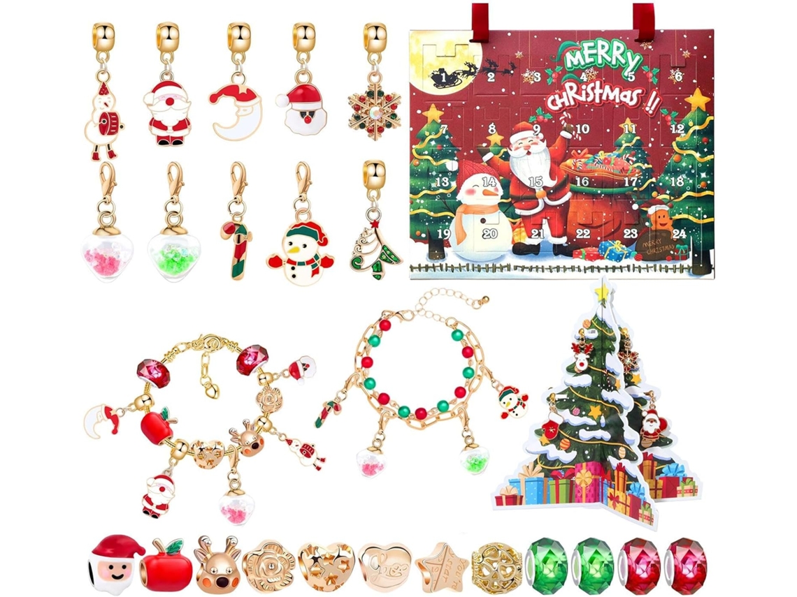 Calendario De Adviento- Pulseras De Navidad 2025- Kit De Cuenta Regresiva De 24 Días 2025