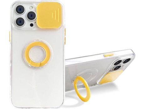 Carcasa iPhone 13 Pro Max HFS-HOUSE con Anillo Tpu Amarillo