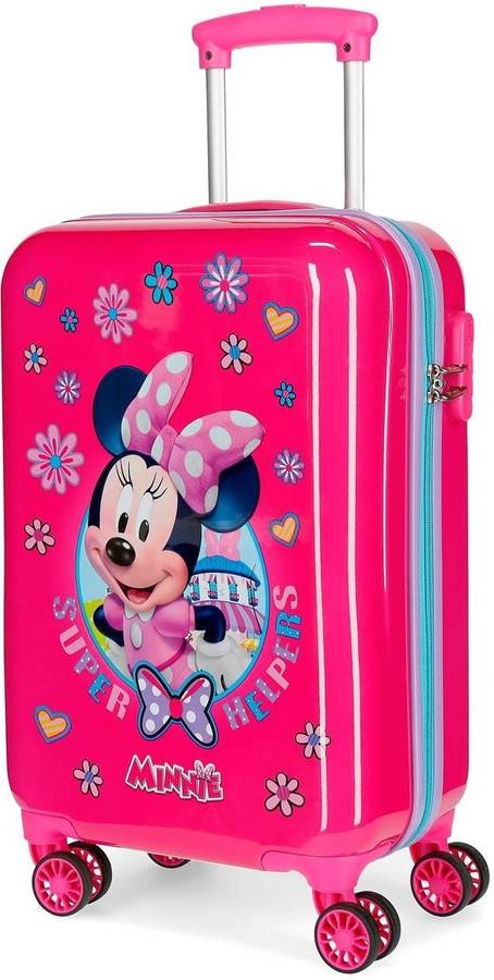 Disney Minnie Super helpers maleta de cabina rosa 37x55x20 cms abs cierre combinación 37.4l 26kgs 4 ruedas dobles