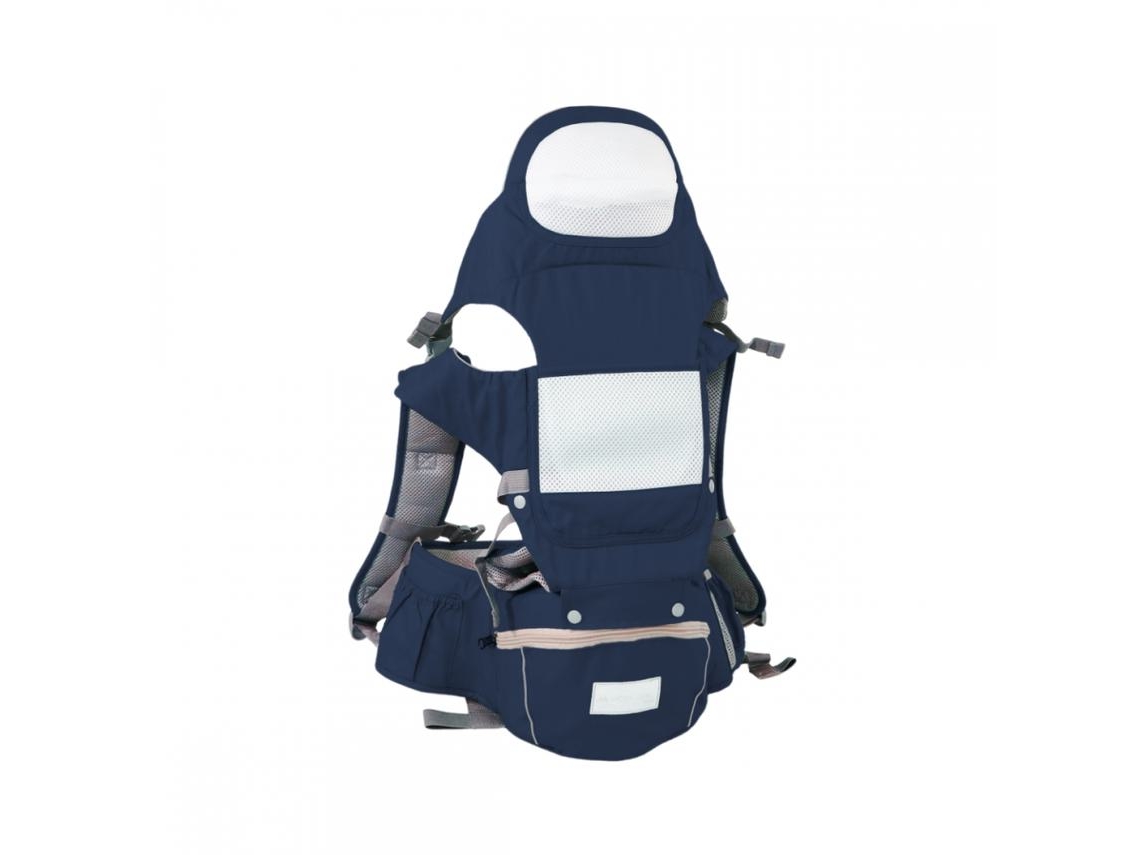 Portabebés MOBICLINIC Moley Pocket 6 en 1 Transpirable con Correas Ajustables de Algodón (3-36 meses - Gris)