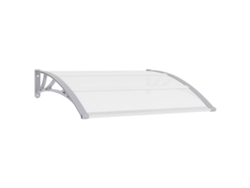Maison Exclusive - Marquesina Para Puerta Pc Gris Y Transparente 120x75 Cm