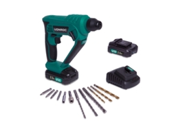 Martillo VONROC Martillo Rotativo Inalámbrico Vpower 20V Incluye 2 Baterías de 2.0Ah y Cargador 1.3 Joule SdsPlus Incluye Accesorios y Bolsa de Herramientas