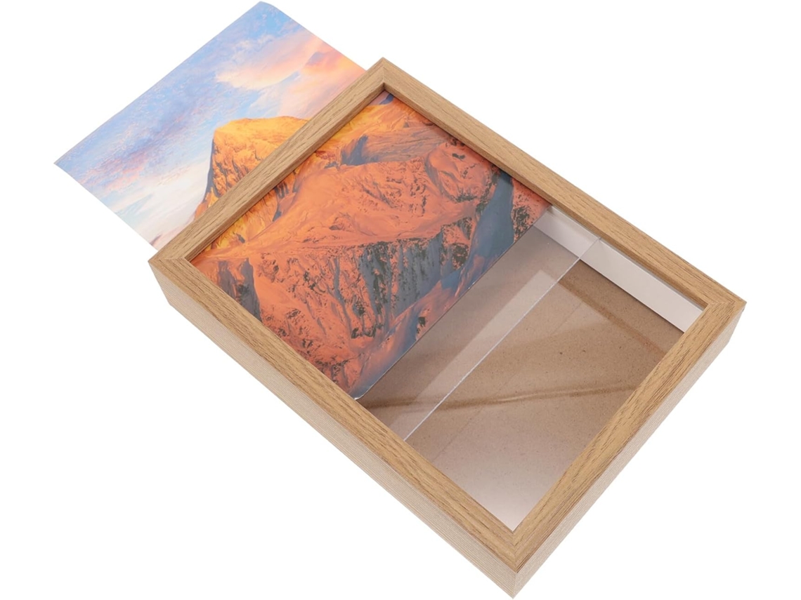 Marco De Fotos De Madera Natural Con Compartimento Secreto, Mini Caja Fuerte Multifuncional Para El Hogar.