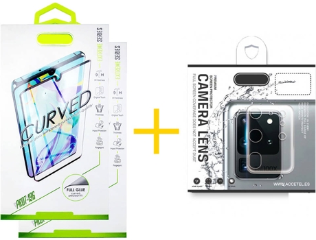 Kit 2 Protectores de Cristal Templado Samsung Galaxy S20 + Plus 5G SKYHE 2.5D Curva (Transparente)