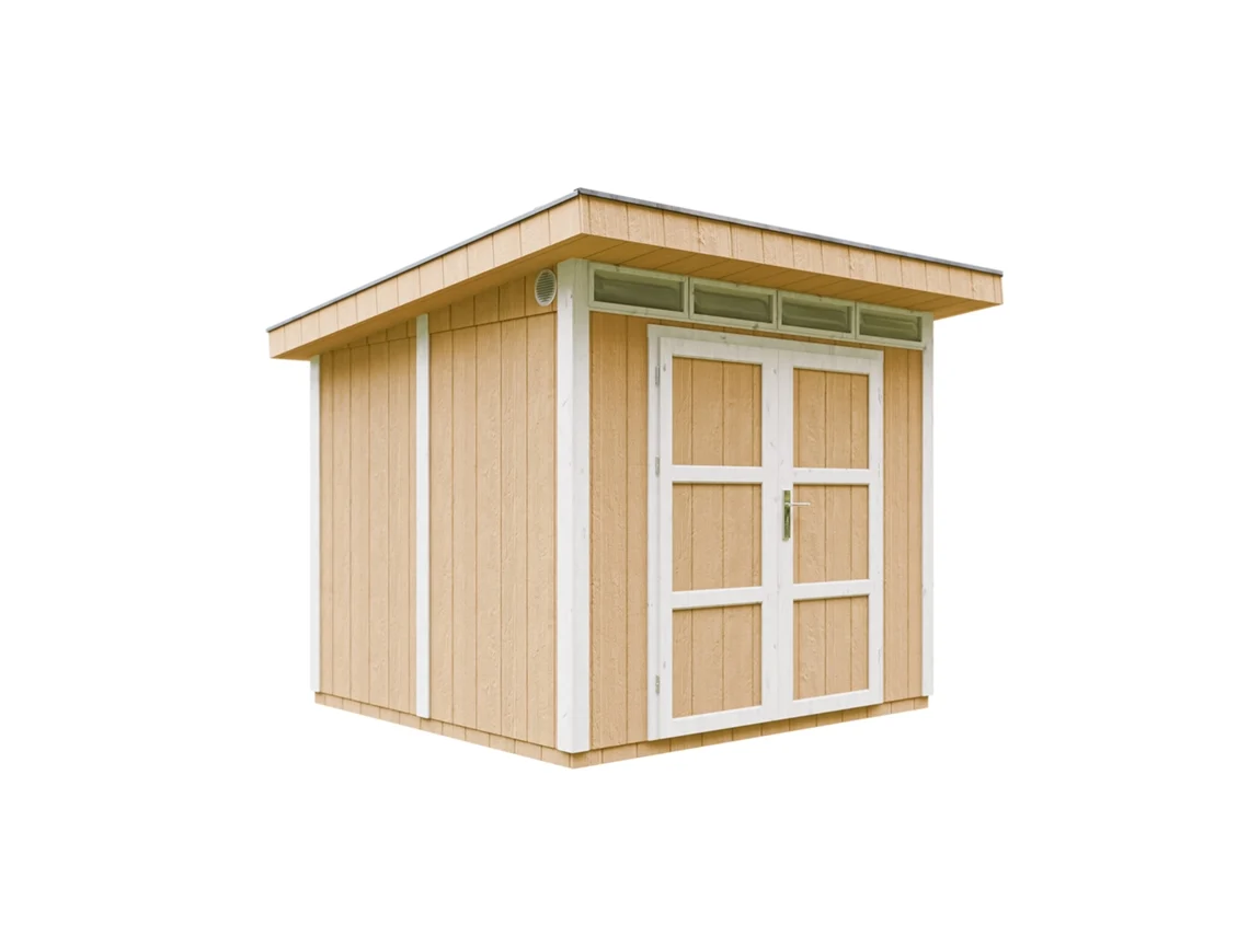 Caseta Jardin paneles a base de Madera LP SmartSide 5,9 m² con Suelo y Baldosas Bituminosas -L279xA294xA237 cm - TIMBELA M903A - HARVEST HONEY