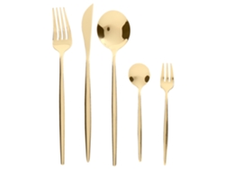 Conjunto de cubiertos Dorado RIGATONI