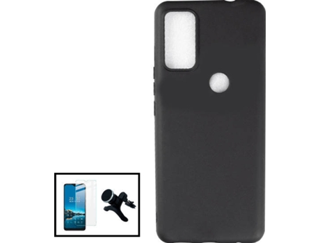 Kit Carcasa + Protector de Pantalla GorilaGlass + Soporte Magnético con Pernas TCL 20R 5G G4M Negro