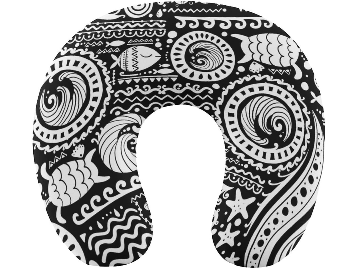 Almohada Viaje Tribal Forma Espuma Viscoelástica Viscoelástica Fácil Relajación Cómodos Familia.brfácil