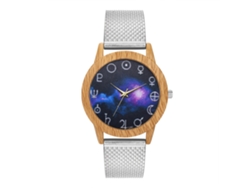 Reloj De Pulsera De Cuarzo Con Cinturón De Malla Para Hombre Y Mujer Zhoulianfa Plata