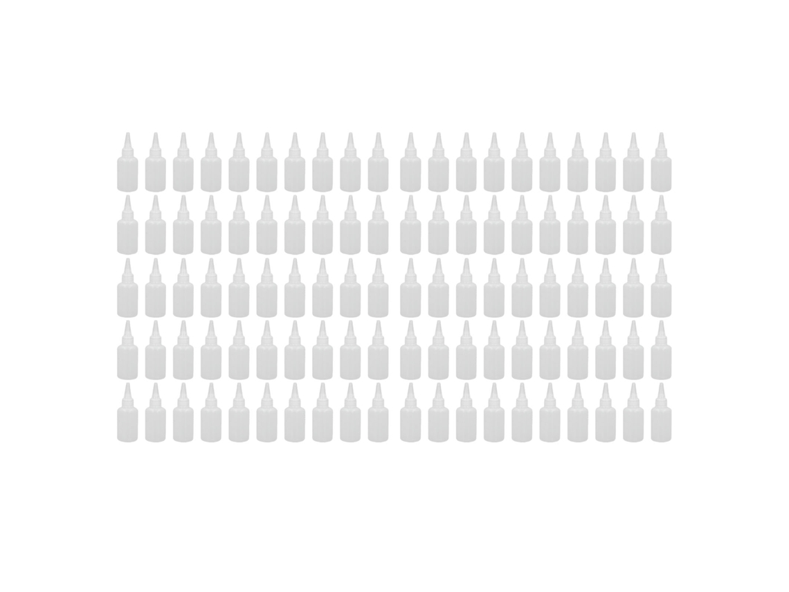 100 Botellas De Plástico Translúcidas De 60 Ml Con Dosificador Para Pintura Al Óleo Pigmentada.
