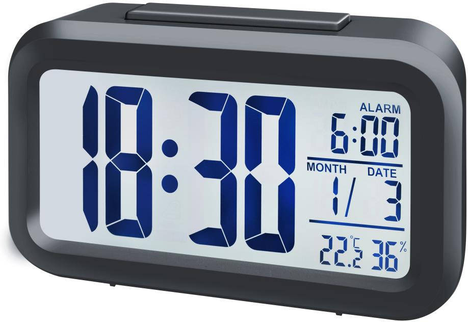 Bresser Mytime Reloj despertador con pantalla lcd color negro importado duo optics time digital 8010010