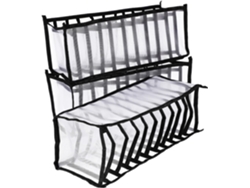 Almacenamiento Interior Plegable Diseño Ventilado Práctico Organizador Cajones Juego 1 Caja Ropa Tela