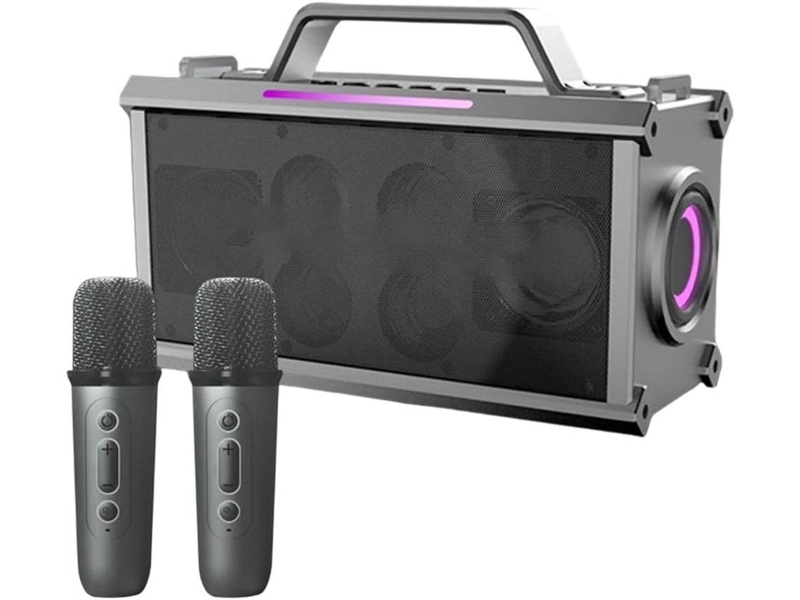 Altavoz Bluetooth Con 2 Micrófonos, Subwoofer Portátil Y Sonido De Alta Calidad.