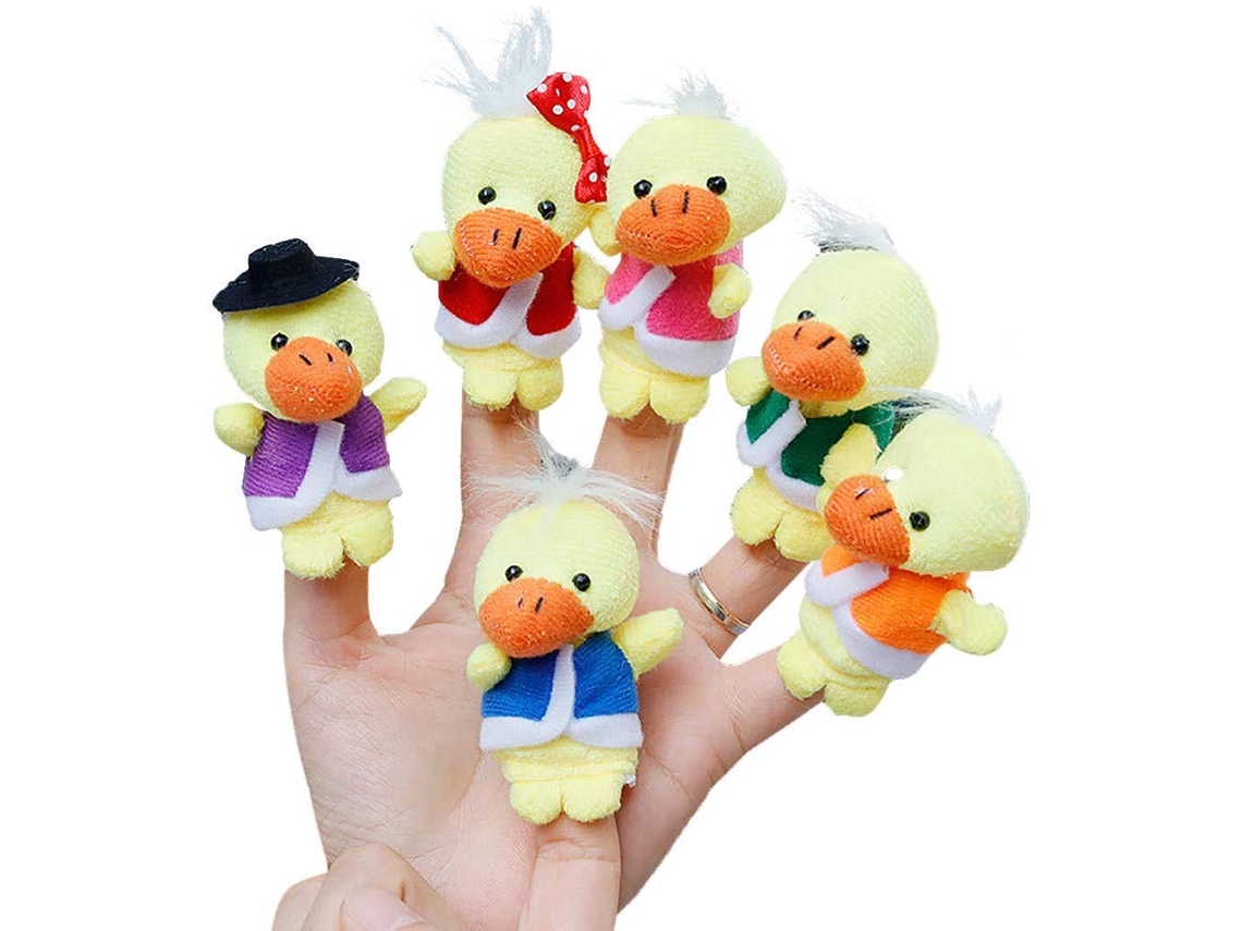 Set De 6 Adorables Marionetas De Dedo De Patito De Peluche Para Niños - Juguetes Interactivos