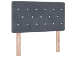 Cabecero Gris Oscuro MAISON EXCLUSIVE en Piel Sintética (80 cm)