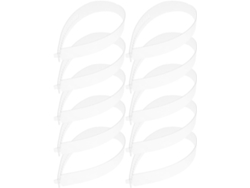 Ciieeo 50 Piezas De Bandas De Pvc Blancas Para Cuello De Camisa, Ajustables, Prácticas.