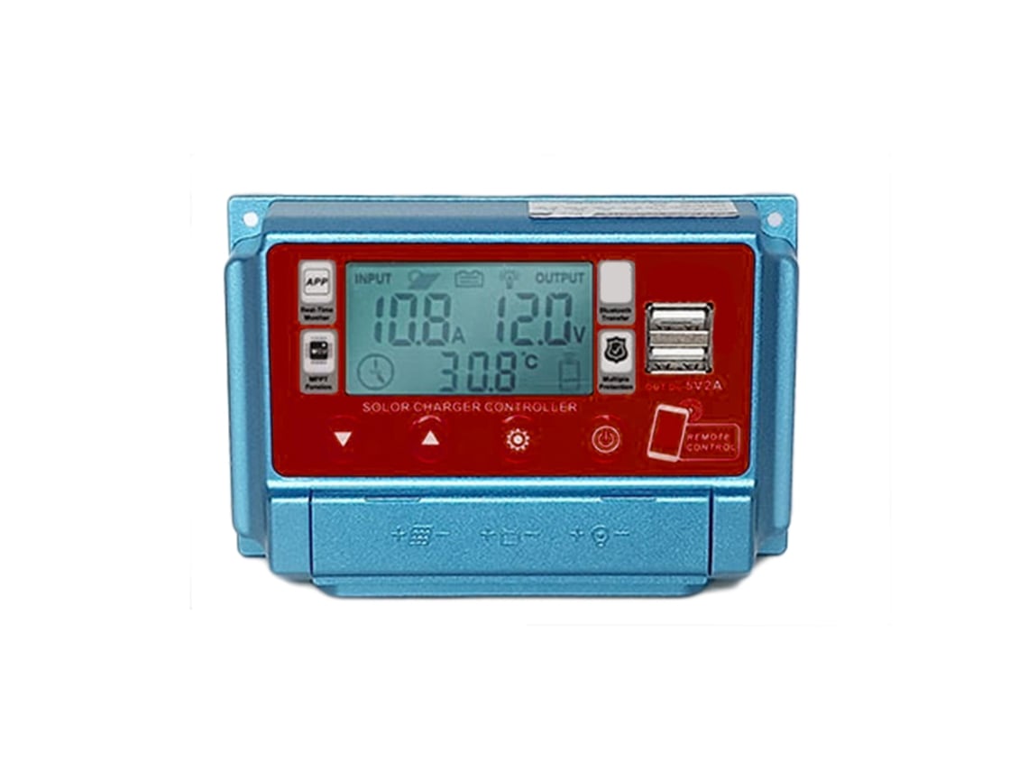 Controlador De Carga Solar Mppt De 12v/24v/36v/48v/60v Con Pantalla Lcd, Usb, Aplicación Y Control Remoto, 60a