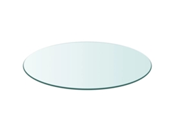 Tablero De Mesa | Tablero De Escritorio | Superficie De Mesa De Cristal Templado Redondo 400 Mm