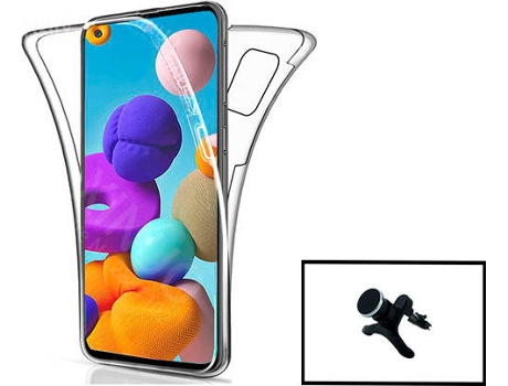 Kit Carcasa 3x1 Samsung Samsung Galaxy A12 PHONECARE Transparente y Blanco