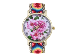 Reloj De Pulsera Informal De Moda Con Correa De Cordón De Lana Para Mujer - Cuarzo T06-fg