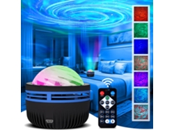 Projetor Led De Céu Estrelado Com Controle Remoto, 7 Efeitos De Luz, Luminária De Projeção Rgb Dimerizável (a)