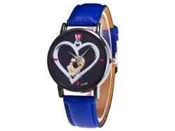 Reloj De Pulsera Zhoulianfa Para Mujer Con Correa De Piel Sintética Y Movimiento De Cuarzo Azul Real.