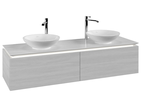 Villeroy &amp Boch Legato Vanity unit B599 1600x380x500mm 2 lavabos iluminación LED