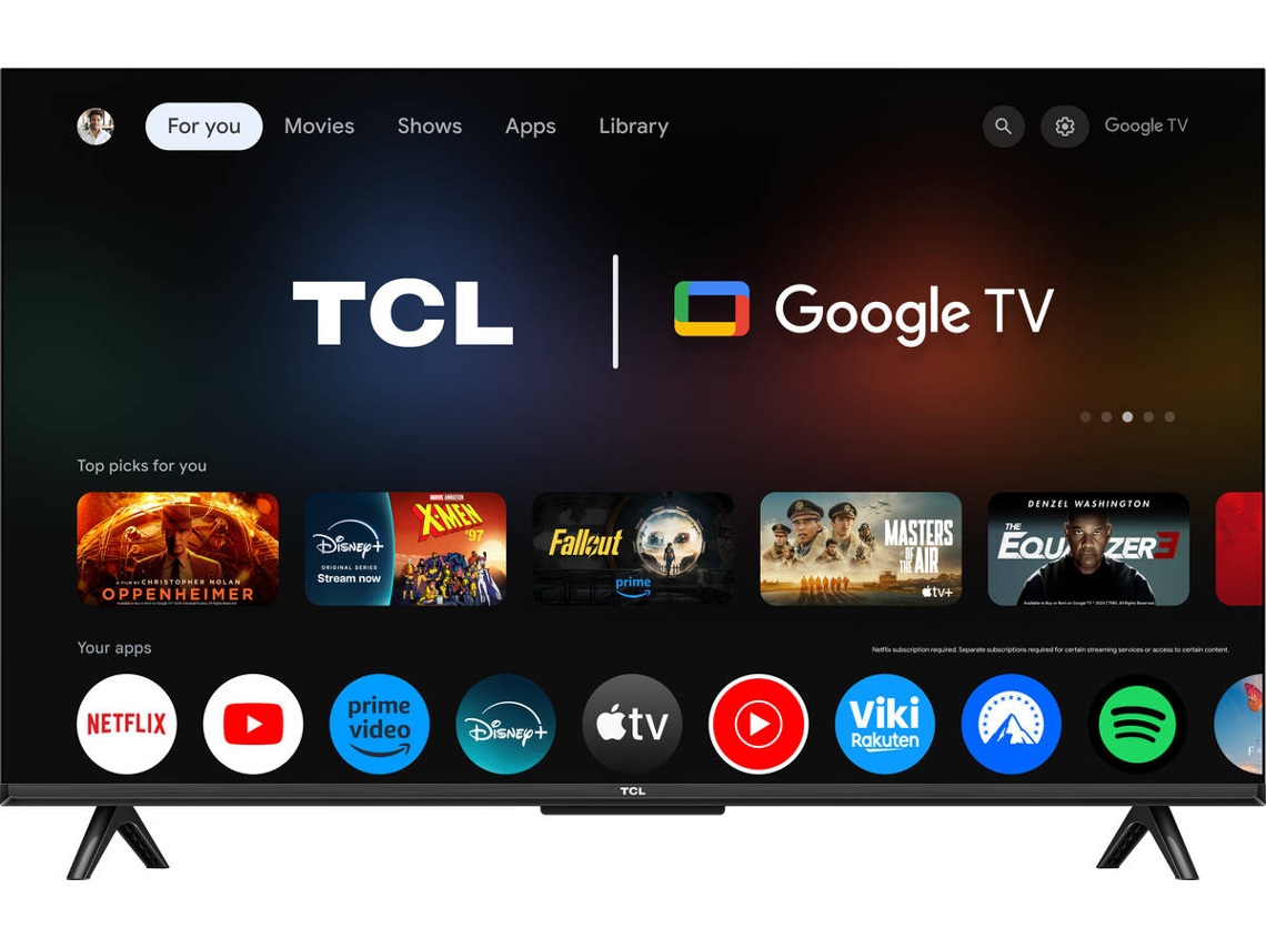 Televisor QLED 43T69C 4K UHD 3840x2160 HDR10 Android TV 3xHDMI 2.1 Wifi TCL (109 cm)