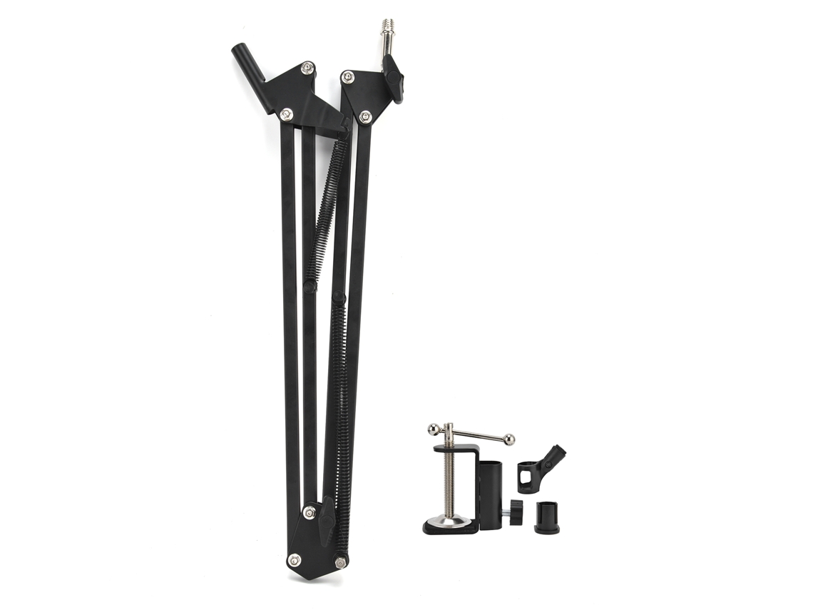 Soporte De Micrófono De Mesa Universal, Plegable, Telescópico Y Ajustable, De Metal Resistente.
