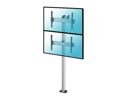Soporte de suelo atornillable para 2 TV 40"-65", Altura 240 cm