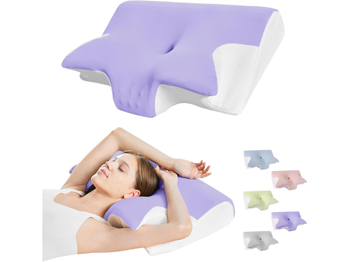 Almohada Para El Cuello Almohada Ergonómica De Espuma Viscoelástica Transpirable Para Proteger El Cuello Y Dormir Cuich