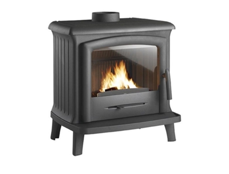 Estufa de leña de hierro fundido antracita 6kw 9121-44 - INVICTA