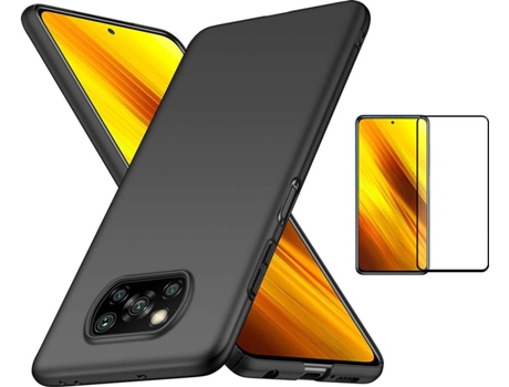 Kit Carcasa y Protector Xiaomi Poco X3 Pro Full Cover Turtleshell Negro