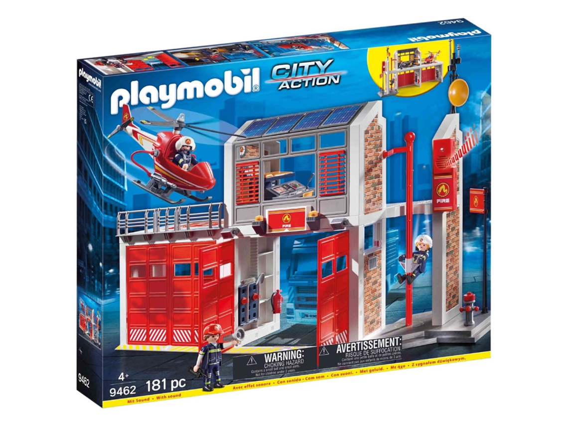 PLAYMOBIL City Action: Cuerpo de bomberos - 9462 (Edad Mínima: 4 - 181 Piezas)