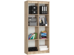 Librería Akord R80 Roble Sonoma 80 Cm Frente En Color Roble Sonoma 4 Estantes 80x35x180 Cm