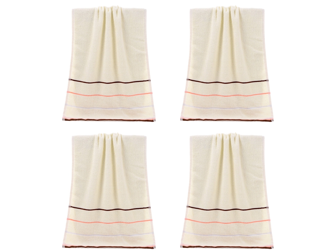 Toalla Kofihety Facial Grueso Estampado Uso Algodón Beige (34x20x10cm)