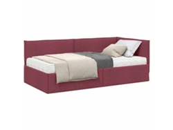 Maison Exclusive - Estructura De Cama Esquina Con Colchón 2 Pcs Gris Terciopelo