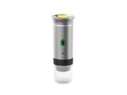 Cafetera eléctrica de cápsulas (plateada), portátil, con caja de calentamiento USB-C