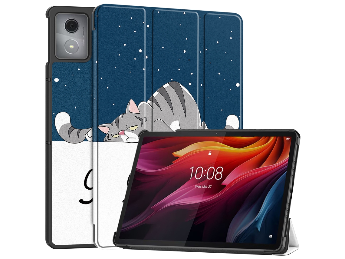 Capa Fwinl Para Lenovo Tab K11 Plus 11.45 Inch 2024 Gato Preguiçoso