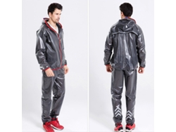 Traje Impermeable Para La Lluvia Con Capucha Y Tiras Reflectantes Para Ciclismo, Camping, Hombres Y Mujeres.