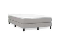 Maison Exclusive - Cama Box Spring Con Colchón Tela Gris Claro 120x200 Cm