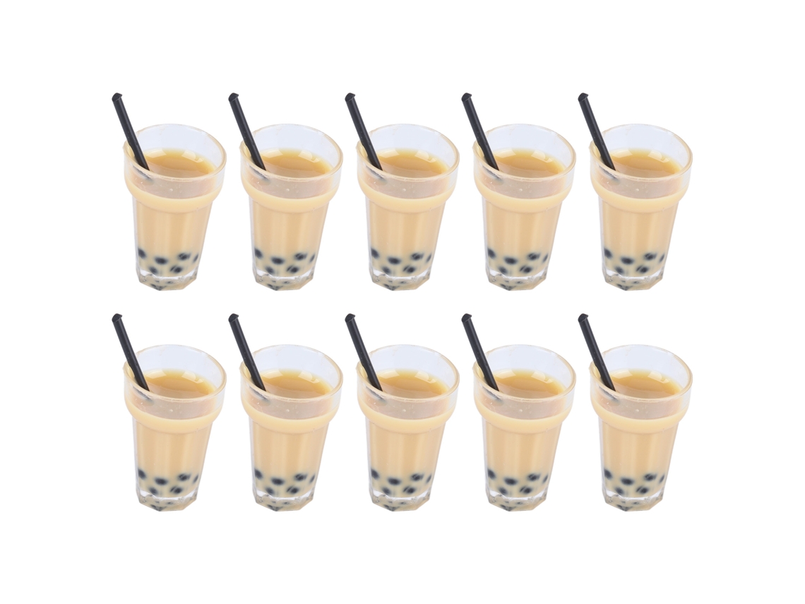 10 Mini Adornos De Té Y Leche En Resina Para Casas De Muñecas Y Manualidades Diy