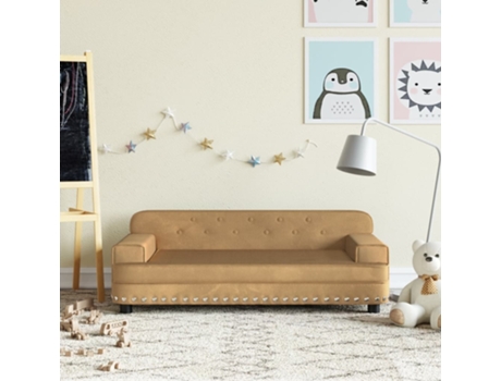 Sofá para niños de terciopelo marrón 90x53x30 cm MAISON EXCLUSIVE