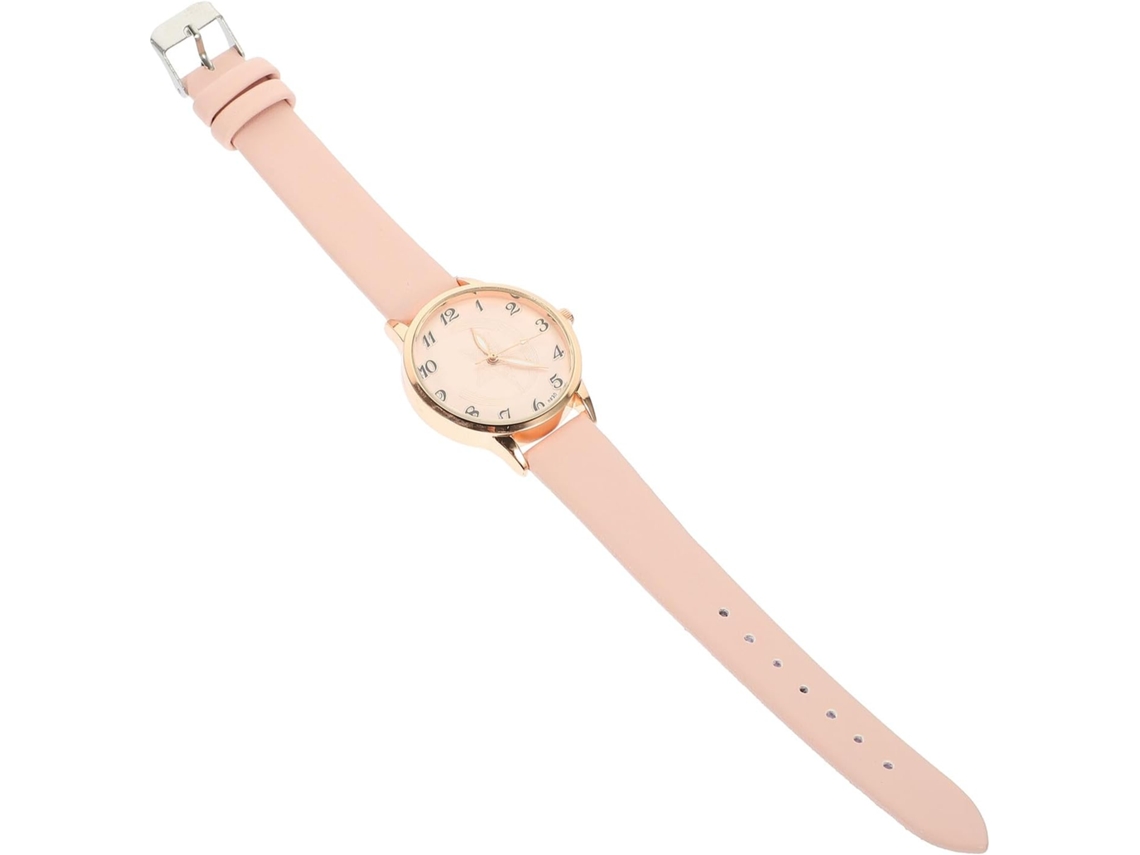 Reloj Pulsera Cuarzo Mujer Números Decorativos Correa Cuero Fácil Regalo Ocasiones Especiales Ajustable Diseño